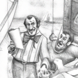 "Arrr! The jester who foresaw this here topsy-turvy realm we be sailin’ in!"